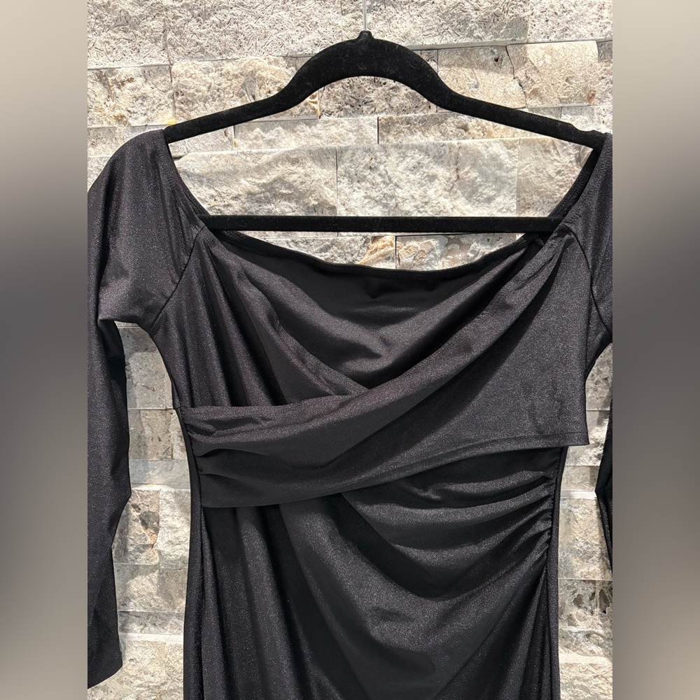 SHEIN Black Long Sleeve Dress size L check measurements